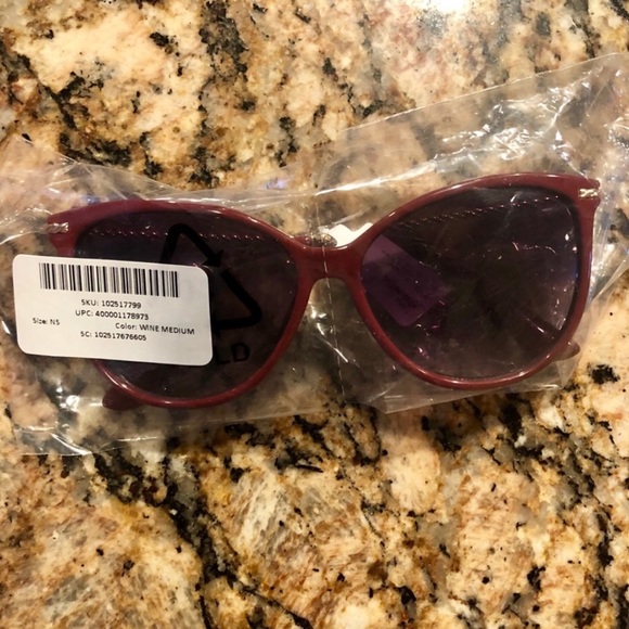 Charming Charlie Brow Line Maroon Sunglasses - Picture 4 of 7